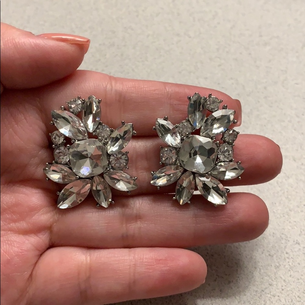 INC Crystal Cluster Flower Earrings